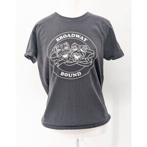 Hanes Broadway Bound Vintage Laughing Masks Black Theater T-Shirt Size Medium